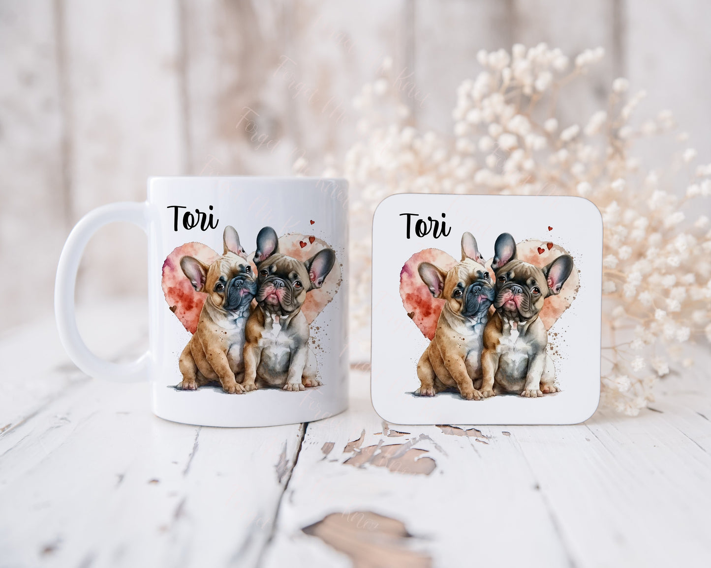 French Bulldog Mug, Personalised French Bull Dog Gift, Friend Gift