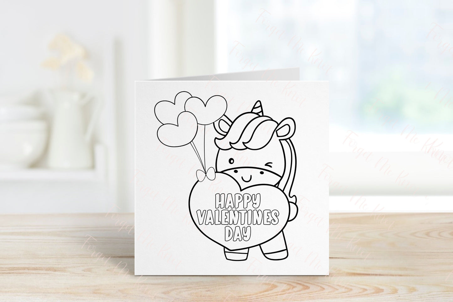 Colour Your Own Valentine's Cards, Kids Colour Your Own Valentine's Day Cards, Children's Card Activity Pack