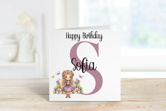 Fairy Birthday Card, Personalised Fairy Birthday Card, Birthday Card For Her, Daughter Birthday Card