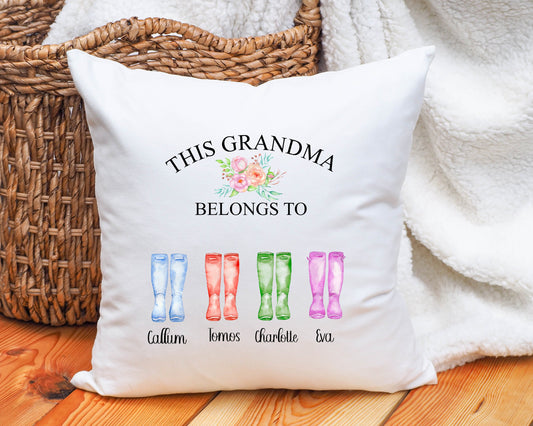 Grandma Gifts, Nanna Gifts, Nana Gifts, Personalised Mother's Day Cushion Gift, Grandma Birthday Gift, This Nanny Belongs To