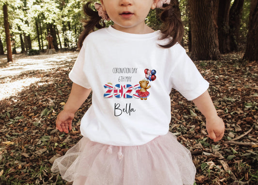 Coronation Day T-shirt For Kids, King Charles III Coronation Day T-shirt, Coronation Day Souvenir, Teddy Bear T-shirt