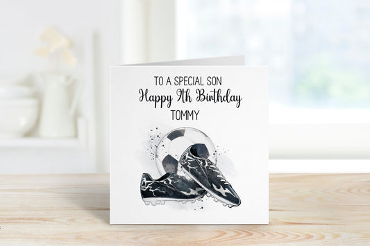 Personalised Son Birthday Card, Any Age Birthday Card For Son, 1,2,3,4,5,6,7,8,9,10