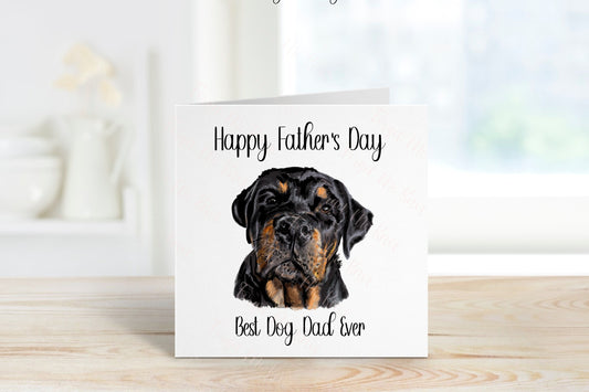 Best Dog Dad Fathers Day Card, Personalised Fathers Day Card For Dad, Best Dog Dad Father's Day Card