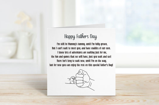 Fathers Day Card From Bump,  Fathers Day Card For Dad, Father's Day Card For Dad To Be