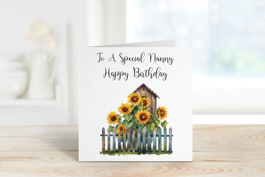 Personalised Nanny Birthday Card, Personalised Birthday Card For Her, Any Age Birthday Card, 18, 21, 30, 40