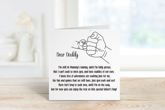 Father's Day Card From Bump, Dad To Be Card, Daddy To Be Poem