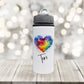 Personalised Rainbow Lips Water Bottle, Pride Rainbow Water Bottle, LGBTQ Pride Rainbow Drinks Bottle