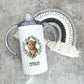 Personalised Safari Sippy Cup, Kids Sippy Cup, Double Handled Beaker For Kids
