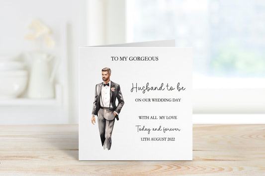 Husband To Be Wedding Day Card, Wedding Day Card For Husband To Be, Wedding Day Card For Groom