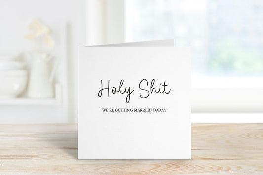Holy Shit Wedding Card, Husband To Be Wedding Day Card, Wedding Day Card For Husband To Be, Wedding Day Card For Groom