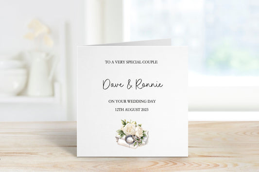Personalised Wedding Day Card, Wedding Card, Wedding Day Card For A Special Couple, Wedding Card For Bride And Groom,