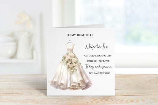 Wedding Day Card For Wife To Be, Wife To Be Wedding Day Card, Wedding Day Card For Bride, For My Bride On Our Wedding Day