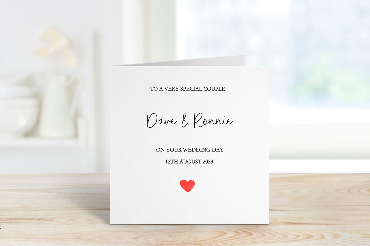 Wedding Card, Wedding Day Card For A Special Couple, Wedding Card For Bride And Groom, Personalised Wedding Day Card