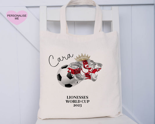 Lionesses 2023 Tote Bag, Personalised Tote Bag For England Lionesses 2023 Football, Lionesses Tote Bag Souvenir
