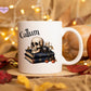 Personalised Vintage Halloween Mug, Halloween Mug, Autumn Mug, Personalised Halloween Mug, Vintage Halloween Grim Reaper Mug