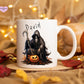 Personalised Vintage Halloween Mug, Halloween Mug, Autumn Mug, Personalised Halloween Mug, Vintage Halloween Skeleton Mug