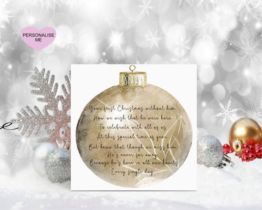 Thinking Of You At Christmas Time, Lost Loved One Christmas Card, 1st Christmas Without Them, Christmas Poem For Lost Loved One
