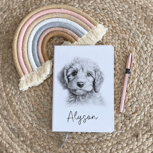 Cockapoo Notebook, Personalised Notebook,  Personalised Gift For Her Or Him, Journal, Pet Notebook, Dog Gift